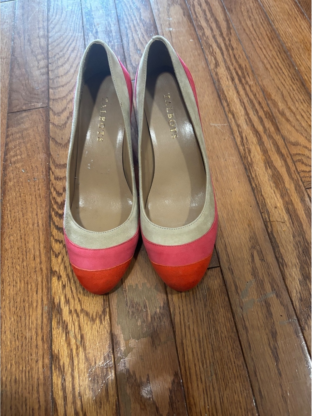 Talbots Colorblock Suede Leather Pumps Size 6.5B